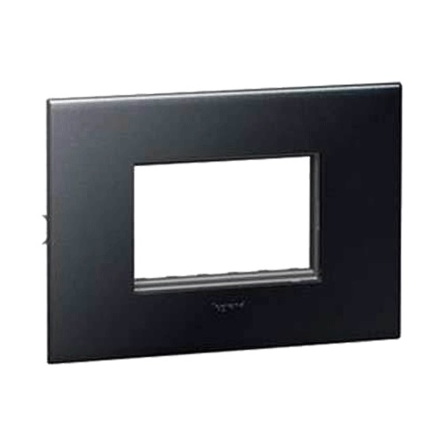 Legrand Arteor Graphite Cover Plate With Frame, 3 M, 5757 22